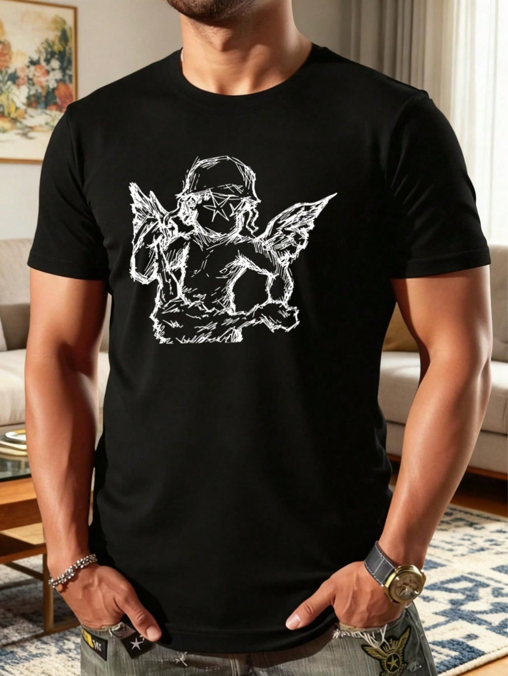 Hombre002 Camiseta de fibra de leche para hombre